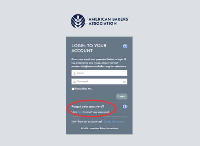 Select forgot password